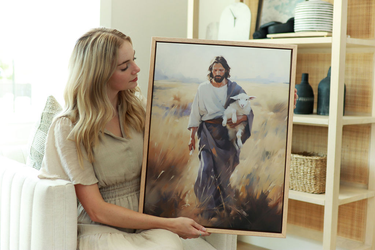 Christian canvas wall art with modern floating frames by Gabriel Heaton