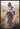 Gabriel Heaton painting of Jesus Christ in white robes carrying a white lamb through a golden wheat field
