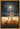 Gabriel Heaton painting of Jesus Christ and a small child walking through a wheat field under a vast starry night sky with a full moon