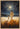 Gabriel Heaton painting of Jesus Christ and a small child walking through a wheat field under a vast starry night sky with a full moon
