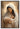 Gabriel Heaton painting of the Virgin Mary in white robes with a soft halo tenderly holding the newborn baby Jesus swaddled in white cloth