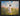 Gabriel Heaton painting of Jesus Christ in white robes walking through a vibrant wildflower meadow with pink and yellow blooms under a blue sky