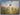 Gabriel Heaton painting of Jesus Christ in white robes walking through a vibrant wildflower meadow with pink and yellow blooms under a blue sky