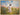 Gabriel Heaton painting of Jesus Christ in white robes walking through a vibrant wildflower meadow with pink and yellow blooms under a blue sky