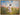 Gabriel Heaton painting of Jesus Christ in white robes walking through a vibrant wildflower meadow with pink and yellow blooms under a blue sky