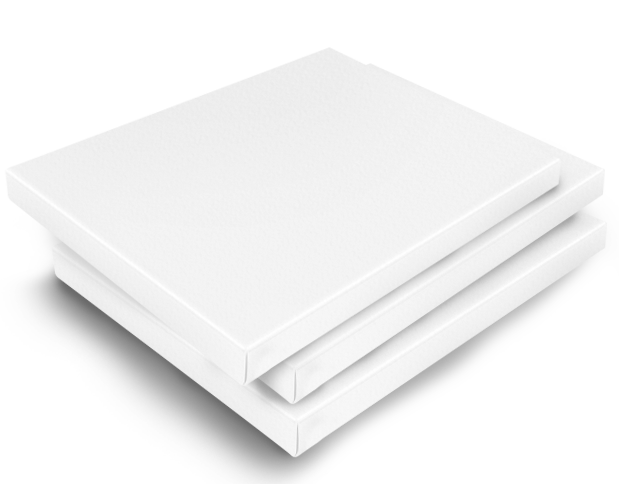 Archival-grade gallery-wrapped canvas construction