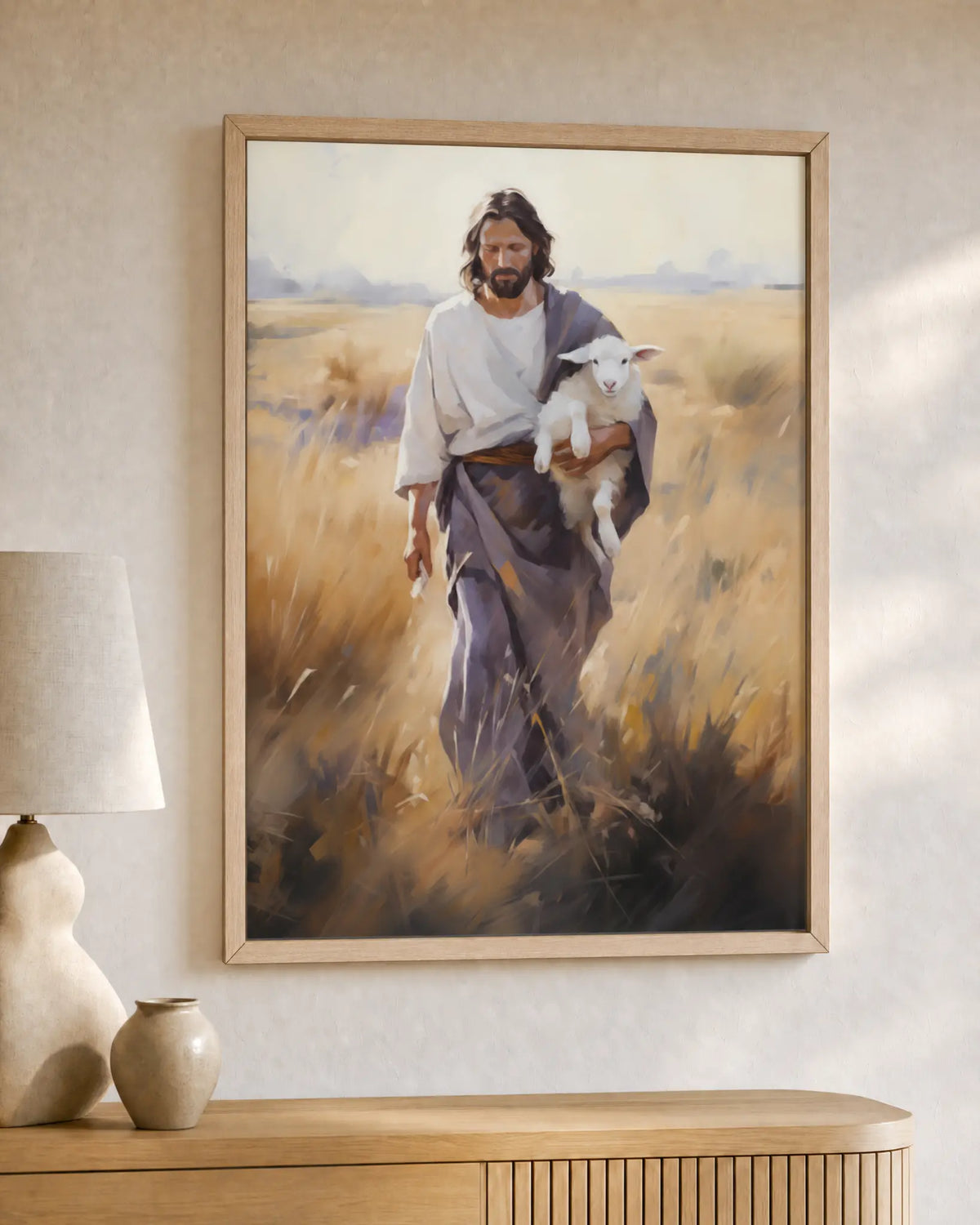 The Journey Home in an 11 by 14 gold float frame on a white background